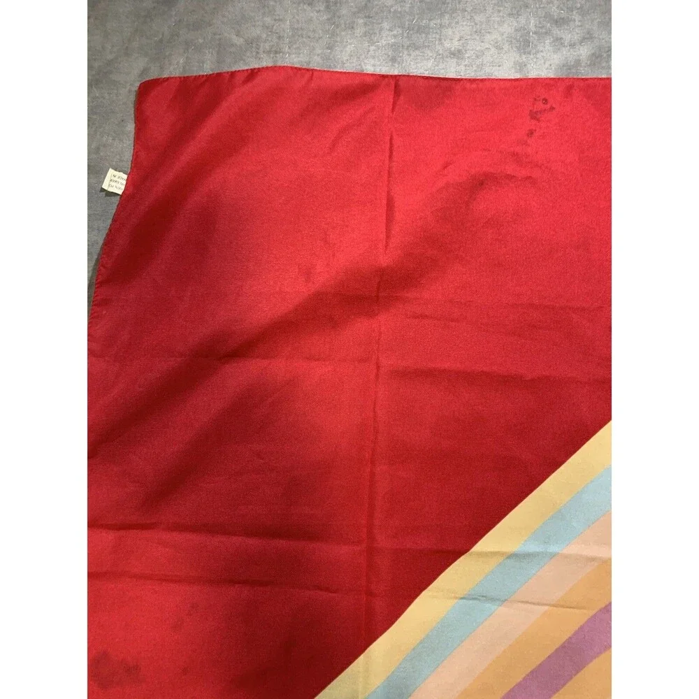 Unbranded Newport Stripes Cigarettes Logo Scarf Red & Pastel